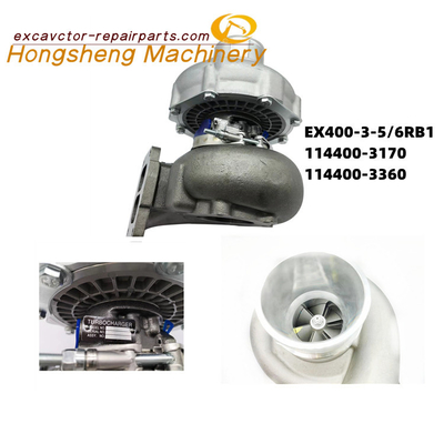 114400-3170 moteur 6RB1 de Turbocharger Hitachi EX400-3 EX400-5 de l'excavatrice 114400-3360