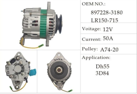 générateur DH55 4JB1 897228-3180 LR15-715 de 12V 50A A74-20 Doosan